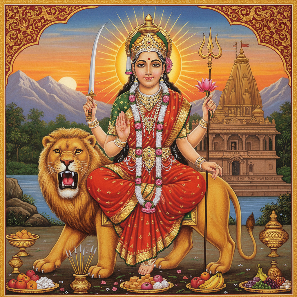 Divine portrait of Maa Katyayani
